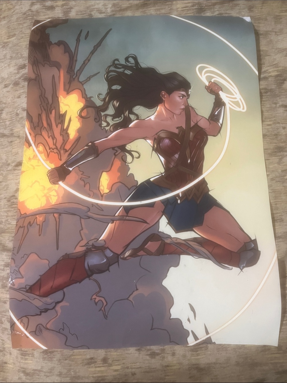 Wonder Woman poster BONUS Alex Ross variant comicon retro vintage 13x19 Limited
